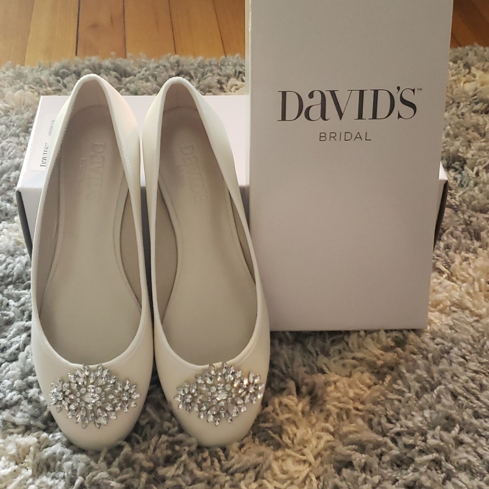 David's Bridal Ballet Flats